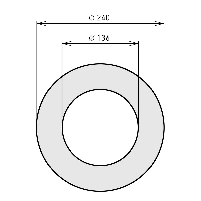 Raik Basic rosace murale 130mm noir 5cm pour tuyau de fumée / conduit de fumée