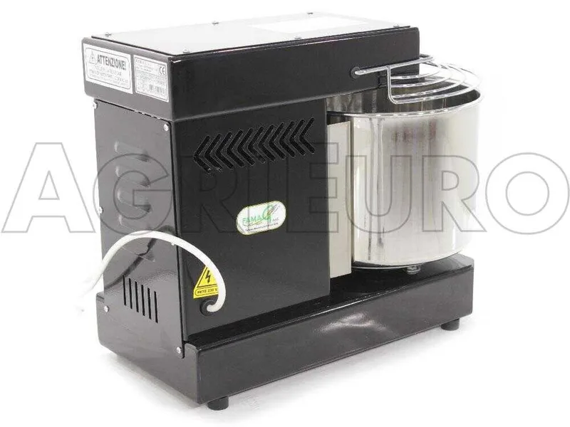 Pétrin à spirale à 10 vitesses avec moteur électrique Famag IM 8 - 8 KG - Noir