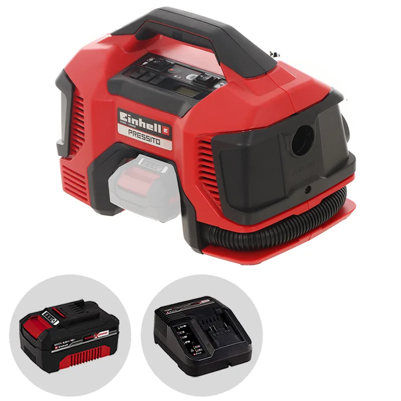 Einhell pressito te-ac 18/11 LiAC - Compresseur d'air à batterie compact portatif - 4Ah 18V