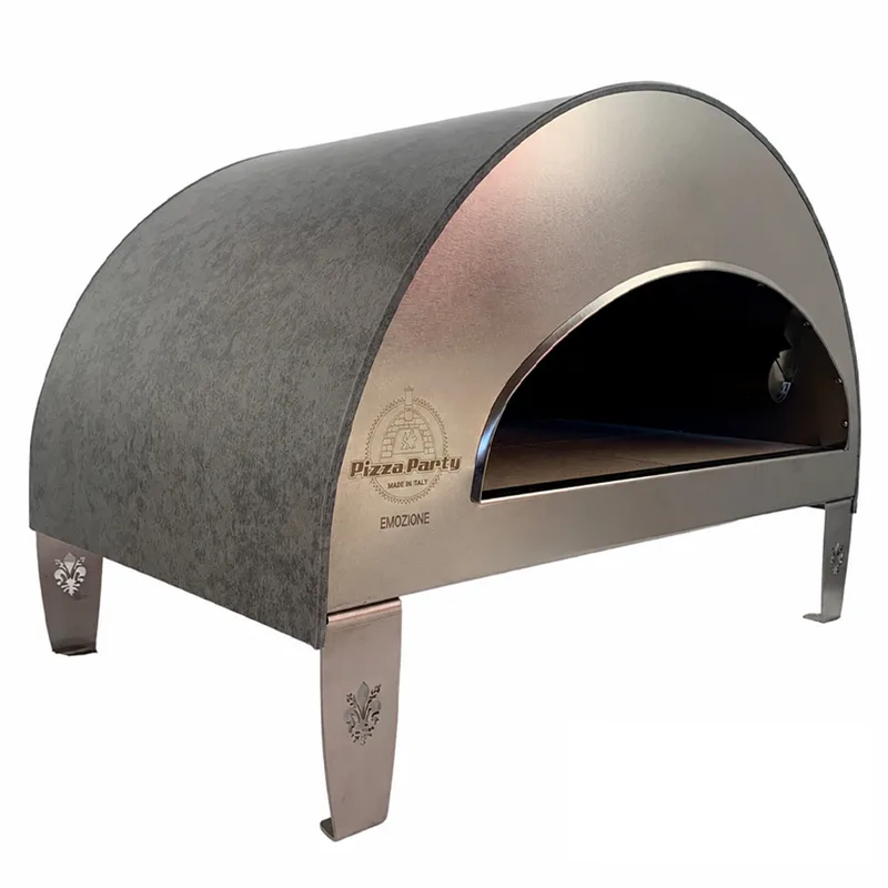 Pizza Party Emozione Perla - Four à pizza à gaz d'extérieur - Chambre de cuisson 40 x 70 cm - Sole en biscotto réfractaire