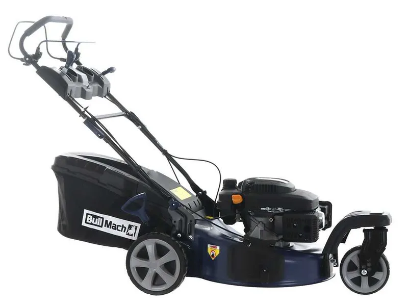 BullMach CERBERO 53 - Tondeuse à gazon thermique tractée - Coupe 53 cm - 4 en 1