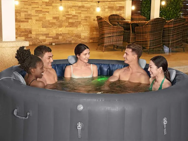 Bestway Lay-Z-Spa Santorini HydroJet 6001T - Ø216x80 cm - Spa gonflable à hydromassage