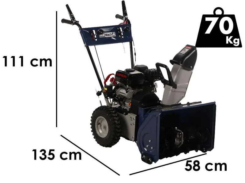 BullMach BM-SS 80 WEL - Fraise à neige thermique avec démarrage électrique - Multifonction - Loncin H200