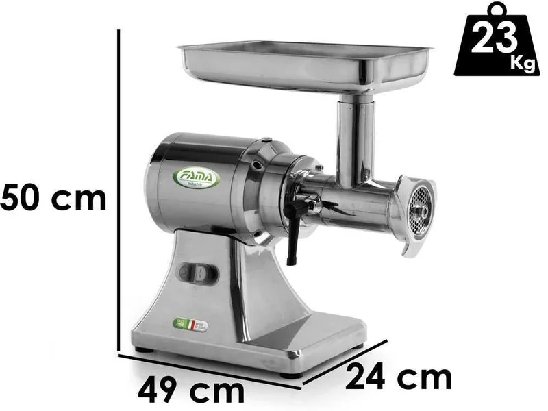 Fama TSK22 UNIKO - Hachoir à viande électrique - Corps en aluminium - Groupe de hachage en acier inox - 400V
