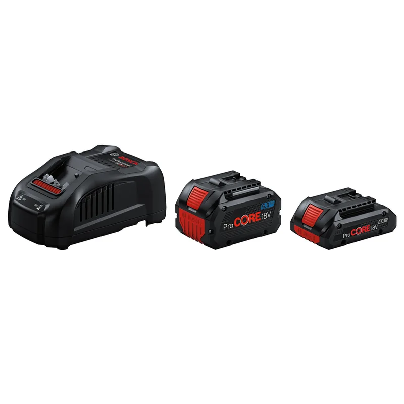 Bosch - Kit ProCORE 18 V pour la gamme Blue Professional - Avec deux batteries de 4,0 à 5,5 Ah et un chargeur