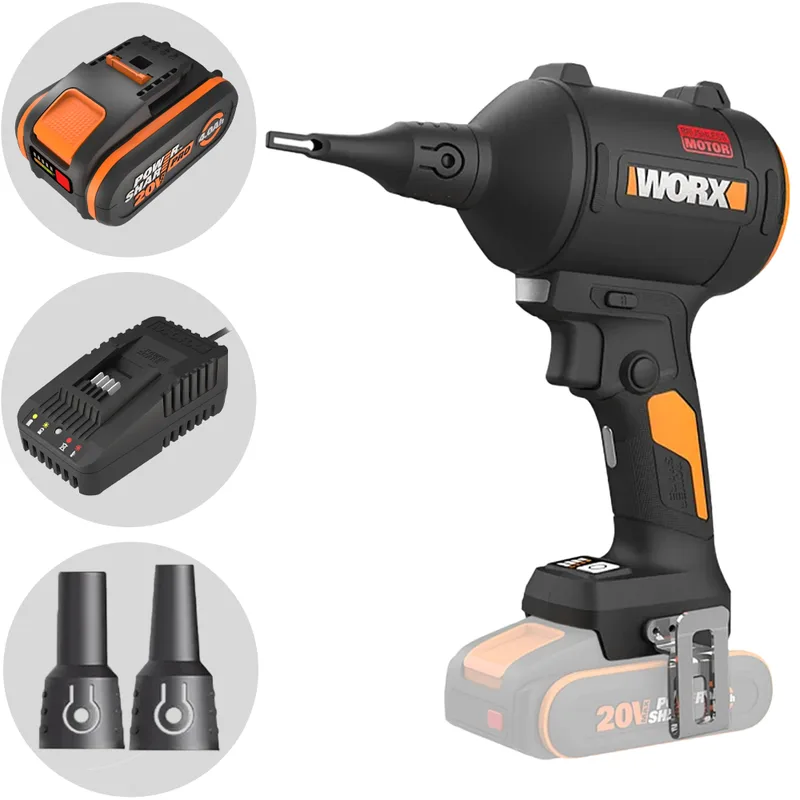 Worx Nitro WX099 - Souffleur de poussière portable à batterie - Batterie PRO 20 V / 4 Ah