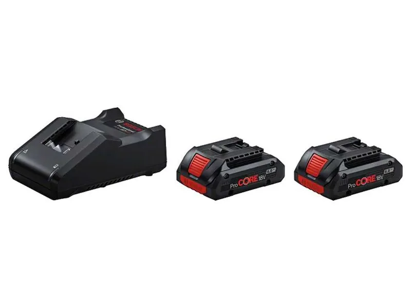 Bosch - Kit de démarrage GBA 18 V pour la gamme Blue Professional - Avec deux batteries de 4,0 Ah et un chargeur