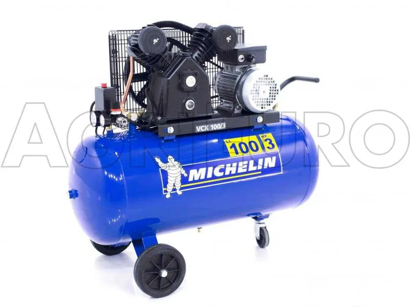 Michelin VCX 100-3 - Compresseur électrique monophasé à courroie - Moteur 3 CV - 100 L