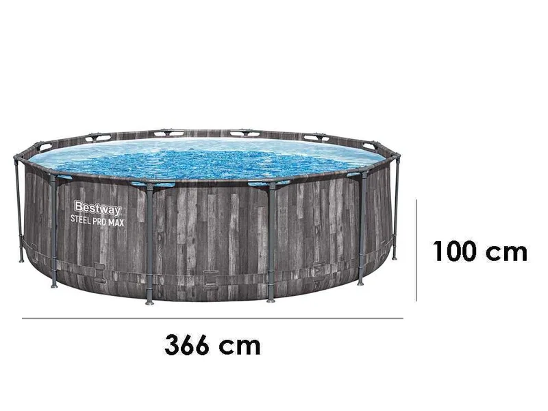 Bestway Steel Pro max 5614X - Ø366x100 cm - Piscine ronde