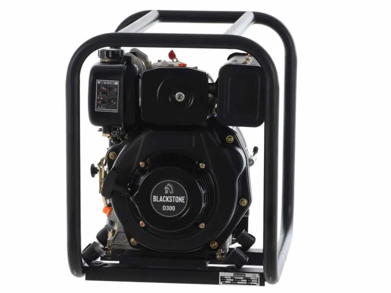 Pompe thermique diesel Blackstone BD-T 8000 pour eaux usées sales avec raccords 80 mm - Euro 5