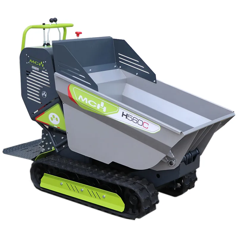 Brouette motorisée sur chenilles MCH H560C-GX - Benne dumper hydraulique 500 kg - Transmission hydrostatique
