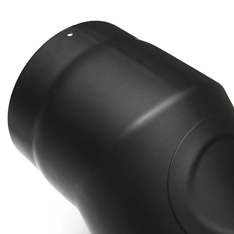 Raik Basic coude de tuyau de fumée 200mm noir 90° avec porte pour tuyau de fumée / conduit de fumée