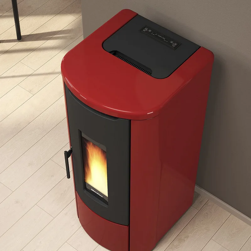 Extraflame rosanna idro 5.0 - Rouge bordeaux poêle à granulés bouilleur evolution line