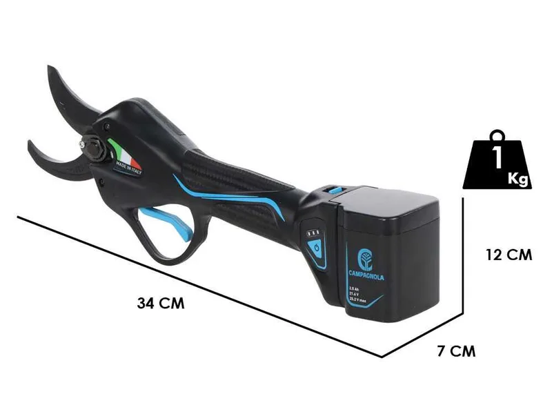 Campagnola NOVA 35 - Sécateur électrique à batterie de taille - 14.4V 2.5Ah - Diamètre de coupe 35 mm