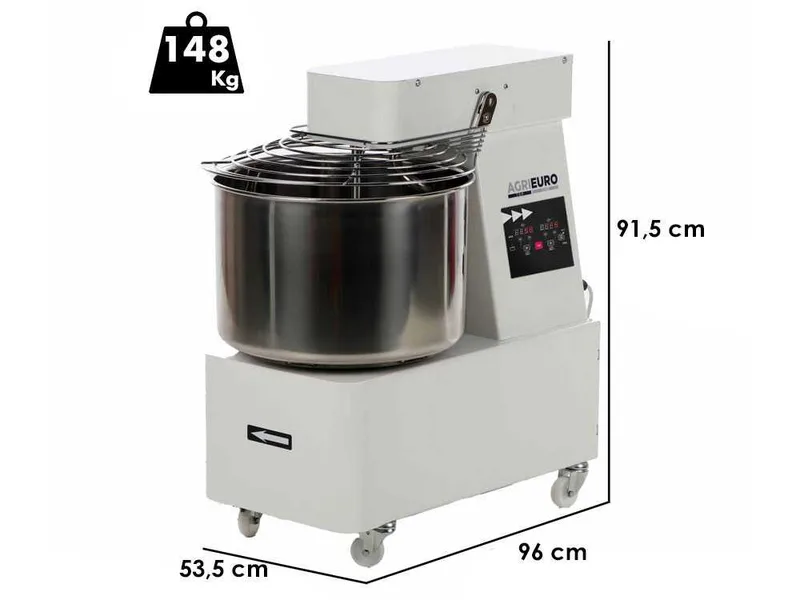 Mixer 6000 T-2G DIG - Pétrin à spirale - 48 kg triphasé à 2 vitesses - Écran numérique