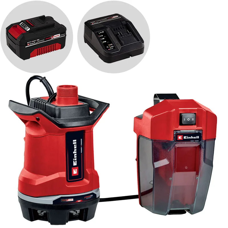 Einhell GE-DP 18/25 Li - Pompe d'évacuation pour eaux chargées - 18V 4Ah et chargeur
