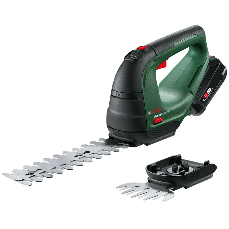 Bosch AdvancedShear18V - Cisaille à gazon sur batterie - Sculpte-haie - 18V 2 Ah