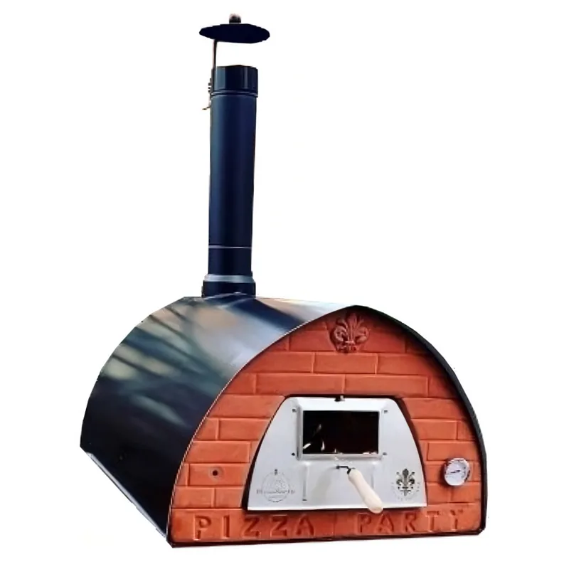 Pizza Party Pizzone - Four à pizza à bois d'extérieur - Chambre de cuisson 60 x 80 cm - Sole en briques réfractaires