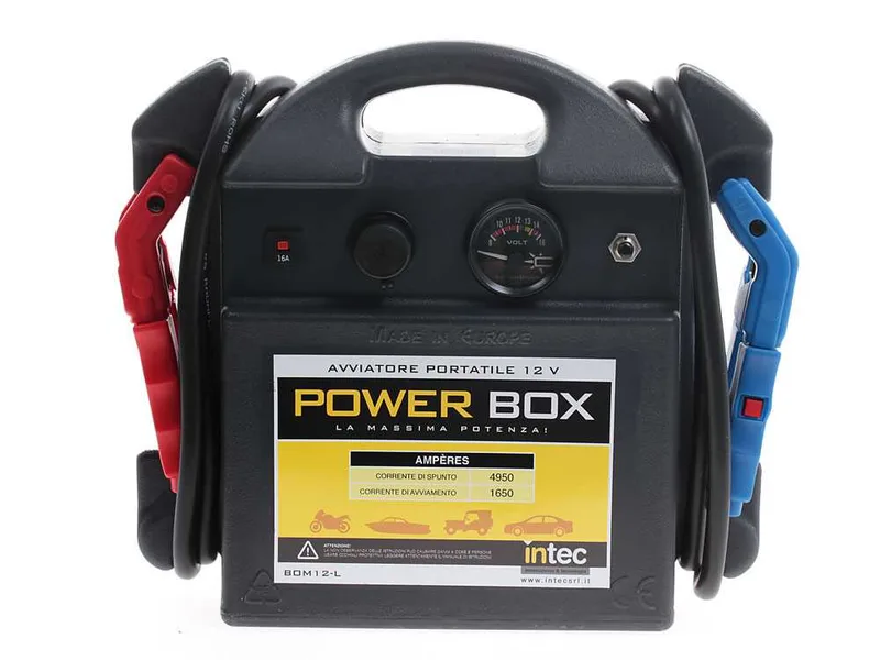 Intec BOM12-L - Démarreur professionnel 12V - portable à batterie - courant de démarrage 1650A