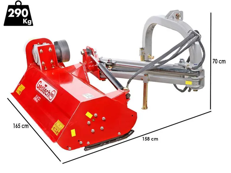 GeoTech Pro AKF150 - Broyeur d'accotement à bras pour tracteur - Série légère