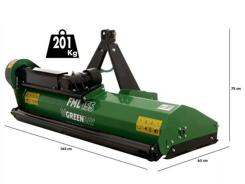 Greenbay FML 155 - Broyeur agricole pour tracteur - Série légère