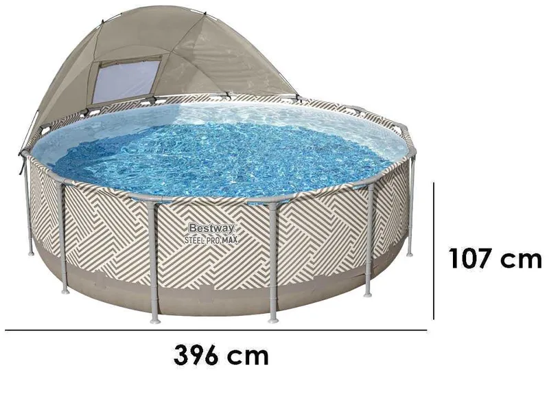 Bestway Steel Pro max 561FY - Ø396x107 cm - Piscine ronde pour 7-8 personnes