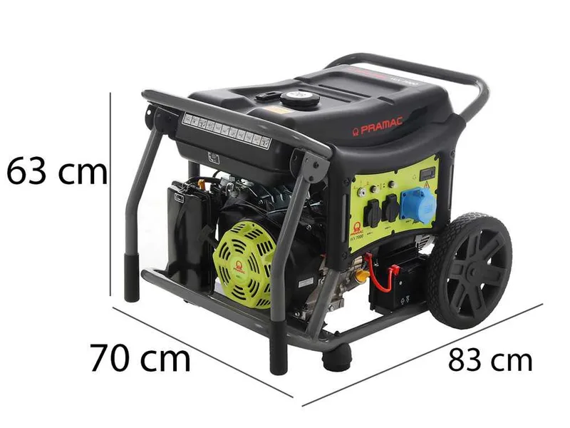 WX7000 Pramac - Groupe électrogène 6.1 kw monophasé à essence - Sur chariot