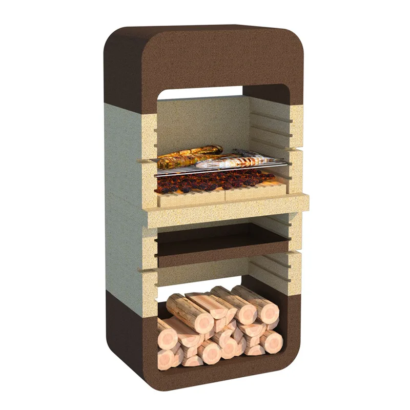 Linea VZ Monopoli - Barbecue à bois et charbon en maçonnerie