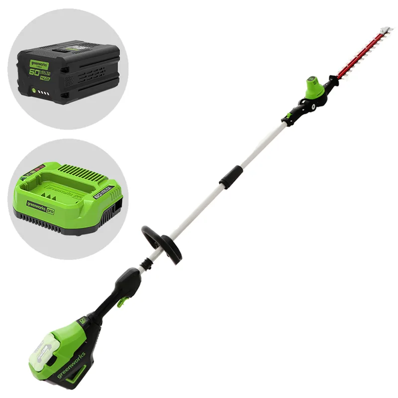 Greenworks G60PHT51 - Taille-haie sur perche de rallonge à batterie 60 V/4 Ah