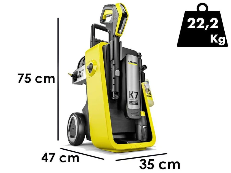 Karcher K7 Comfort Premium Connect Home - Nettoyeur haute pression à eau froide - 180 bar - 600 L/h