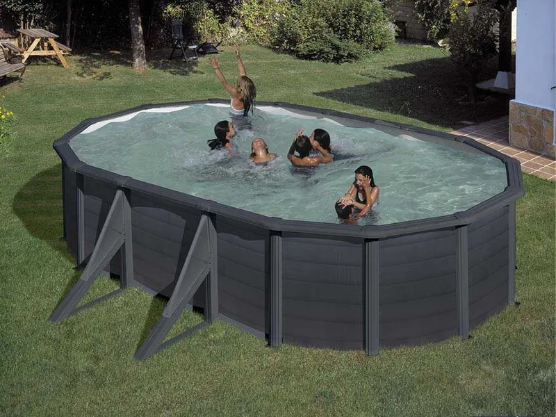 Gre Kea Ovale 500x300x120cm - Piscine hors-sol en acier