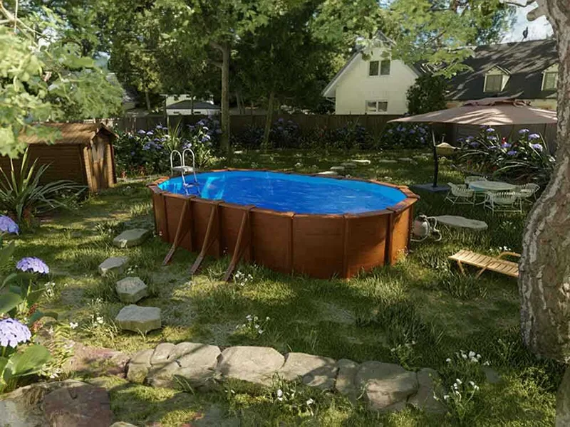Gre Pacific Ovale 730x375x120cm - Piscine hors-sol en acier