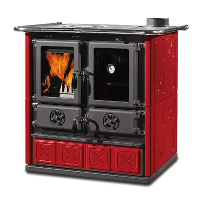 La Nordica ROSETTA.16 Majolique - rouge bordeaux cuisinière à bois