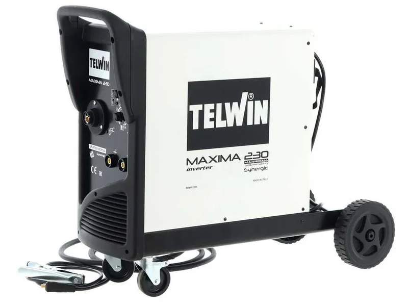 Poste à souder inverter à fil Telwin Telwin Maxima 230 Synergic - pour mig-mag/flux/brazing/mma/tig DC - lift - gaz/no gaz