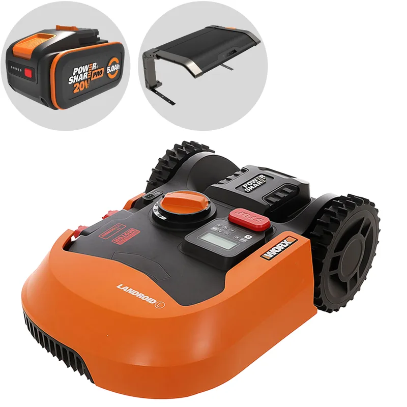 Worx Landroid L WR155E - Robot tondeuse - Avec périmètre - Batterie au lithium - L2000 - Abri