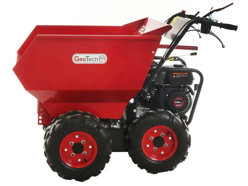 Brouette à moteur GeoTech Pro GEOTRAK 500 - benne dumper 500 kg - 6 roues motrices