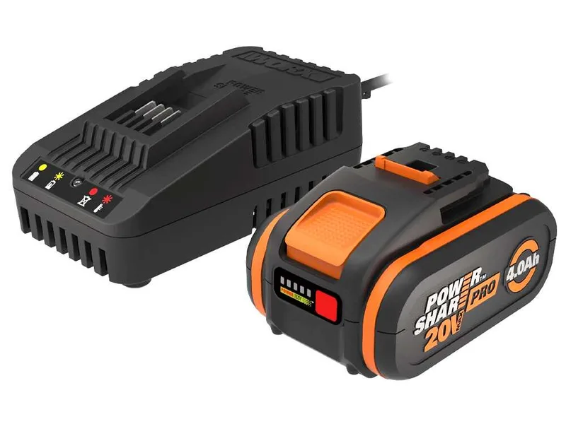 Worx WA3614 - Starter Kit batterie PRO 20V/4Ah + Chargeur de batterie rapide