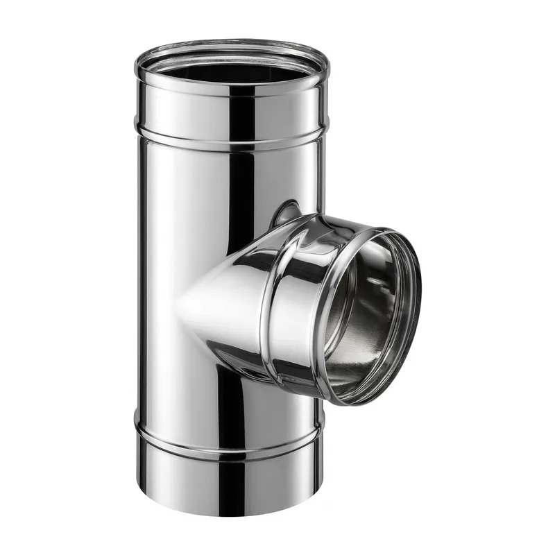 Schiedel ICS raccordement tuyaux 85° Ø200 double paroi brillant