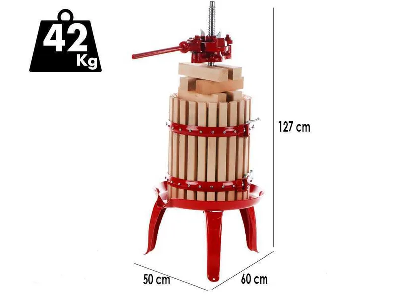 Baesso Torchio 30 - Pressoir à raisin manuel - 32 lt