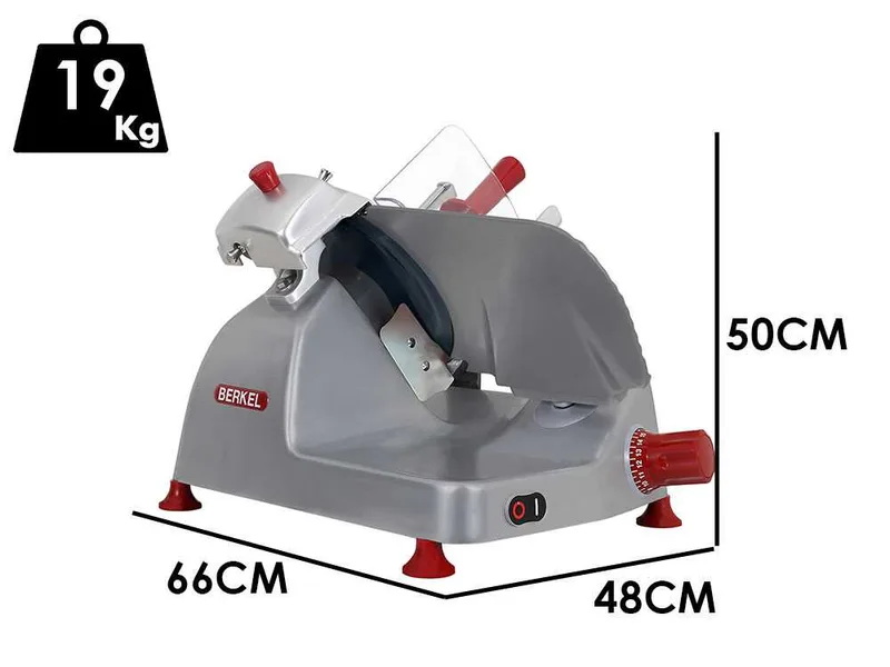 Berkel Pro Line XS25 Total Grey - Trancheuse avec lame en acier chromé de 250 mm