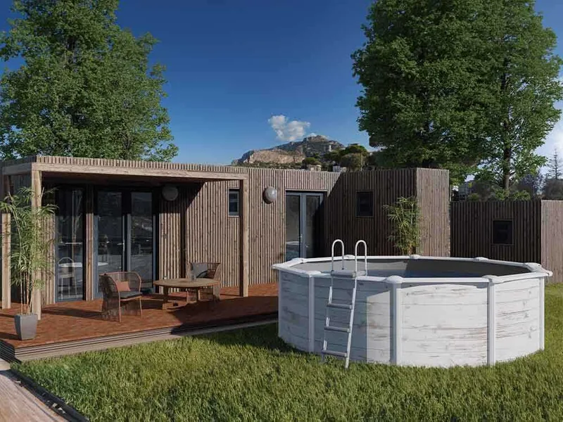 Gre Finlandia ronde Ø300 x 120 cm - Piscine hors-sol en acier
