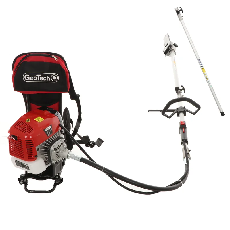 Élagueuse thermique à dos 2 temps GeoTech GT-2 58 BP avec perche de rallonge - 58 cm3