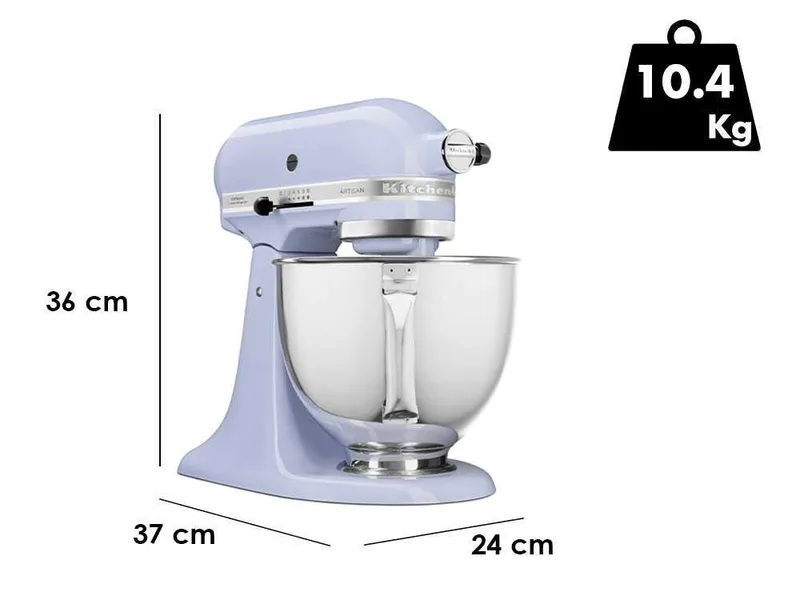 KitchenAid Artisan 5KSM125-ELR Lavender Cream - Batteur mélangeur planétaire avec tête relevable