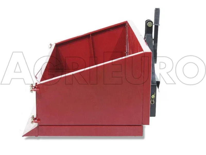 Benne agricole pour tracteur GeoTech Pro TB150 basculante en métal - lame de raclage