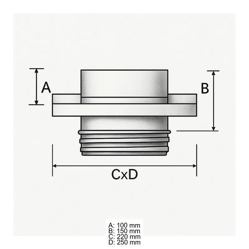 Schiedel PRIMA PLUS plaque de support Ø113 mm simple paroi mat