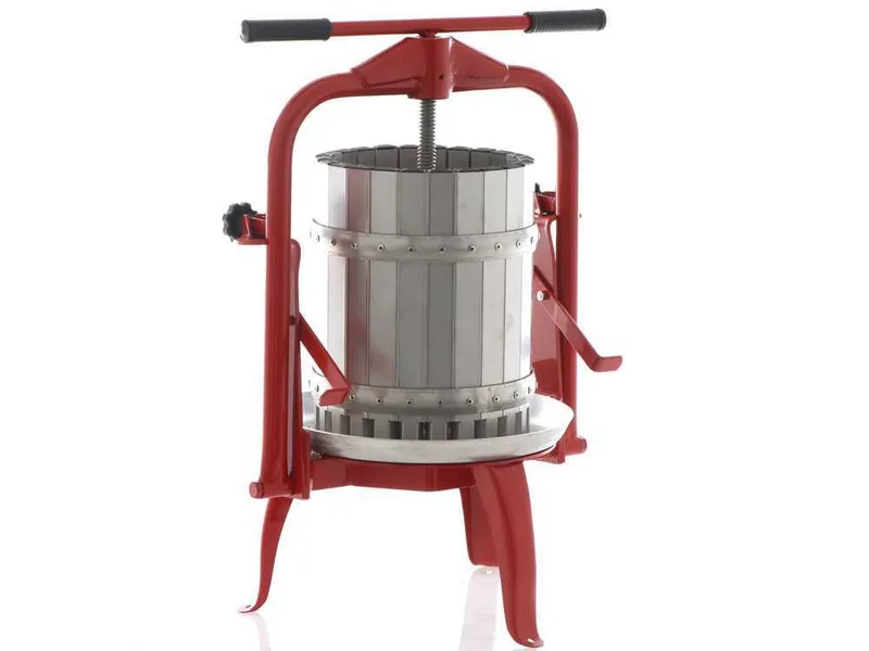 Baesso F25 Inox -Pressoir à vis pour fruits et légumes 20 L – Cage en acier inoxydable