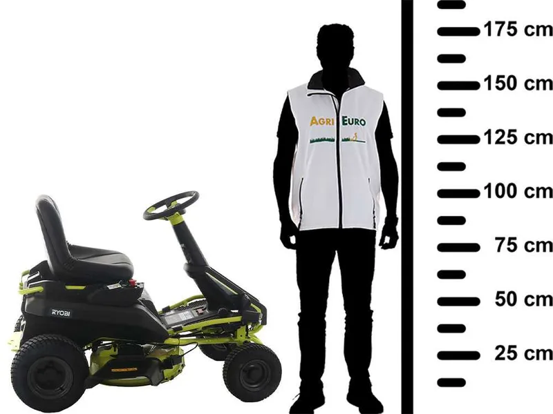 Tondeuse autoportée sur batterie Ryobi RY48RM76A - Moteur électrique à batterie 48V/50Ah - Coupe de 76cm - 2en1