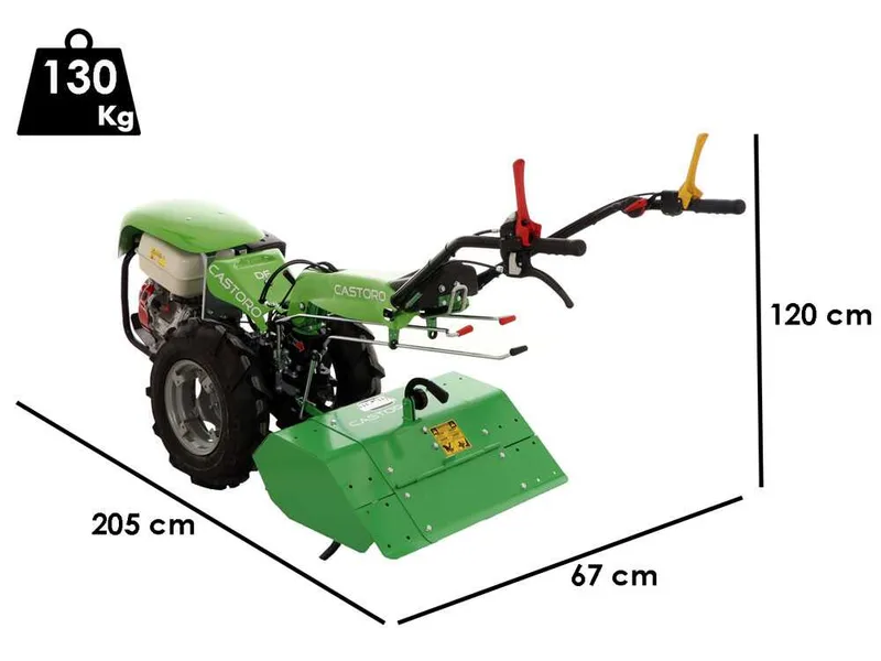 Lampacrescia MGM Castoro DF - Motoculteur à essence - Honda GX270 - 9 CV
