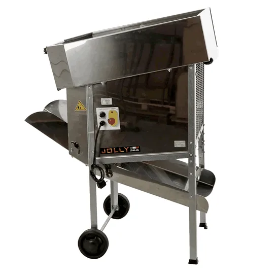 Jolly Falkom – Effeuilleuse électrique pour olives en acier inoxydable AISI 304 – Variateur de vitesse et cuve de 77 L