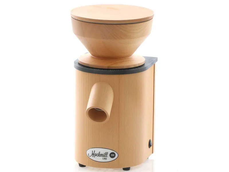 Mockmill Lino 200 - Moulin à farine en bois avec meules en pierre - 600W